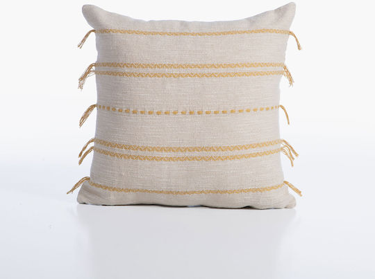 Nef-Nef Homeware Sofa Cushion Bleeze 100% Cotton Natural Yellow 45x45 cm