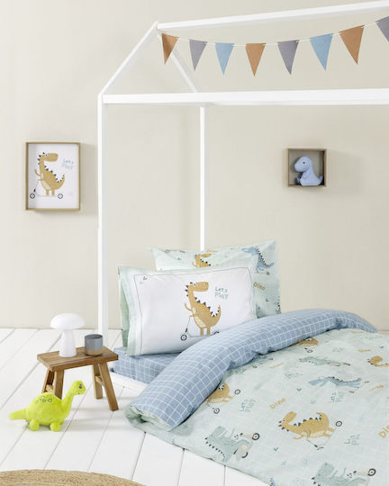 Nima Kids Sheets Single with Elastic Band Light Blue 170x255cm