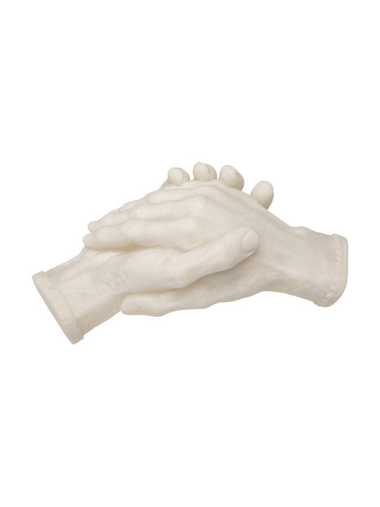 Kare Design Διακοσmetiko Επιτραπέζιο Shake Hands Μάρμαρο Λευκό 25×13×9cm