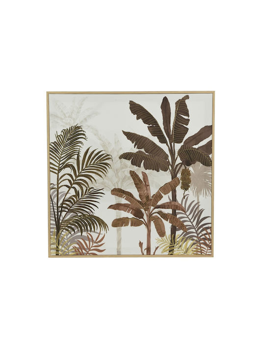 Πίνακας Τοίχου Canvas Gold Foil Natural Frame 60x60cm Kaemingk 870814 00056046