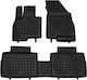 Jaecoo 7 2023+ Offroad Urban Versions AWD Except Super Hybrid PHEV Black Rubber Car Mats Raised Sides Rezaw Plast 3 Pieces