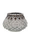 Iliadis Set of Metal Candle Holders Suitable for Tealights in Transparent Colour 11.5x8cm 4 Pieces