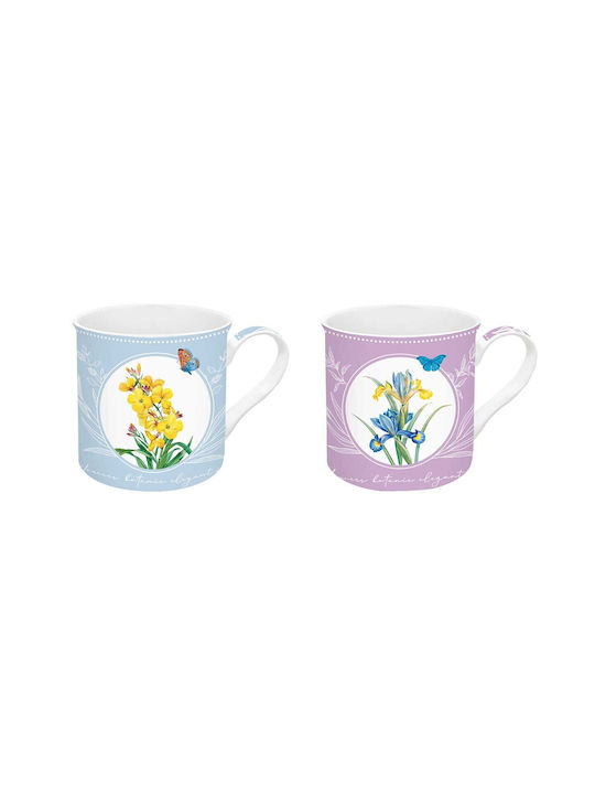 Marva Porcelain Blue Mug 300ml 2 Pieces