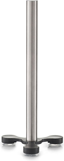Zeller Metallic Silver Paper Towel Holder 14x14x33cm