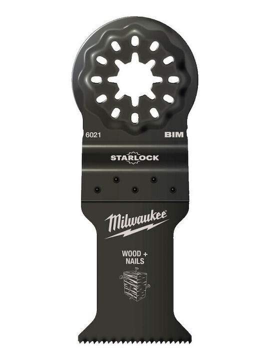 Milwaukee 48906021 Διμεταλλική Λεπίδα Ξύλου Καρφιών Βυθιζόμενης Κοπής 35mm
