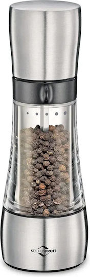 Kuchenprofi Handbetriebene Salz- und Pfeffermühle Inox in Silber Farbe 18,5cm