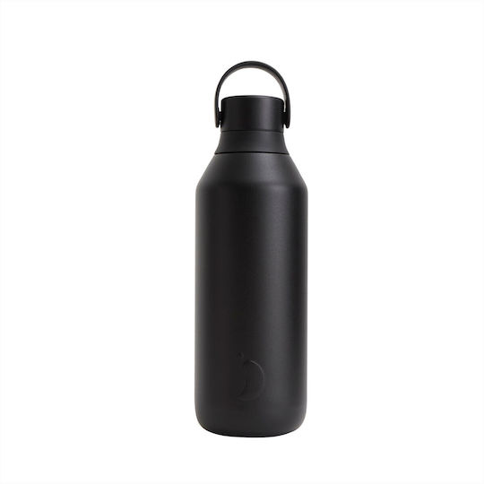 Chilly's Series 3 Thermos Bottle Stainless Steel BPA Free 500ml Onyx Black
