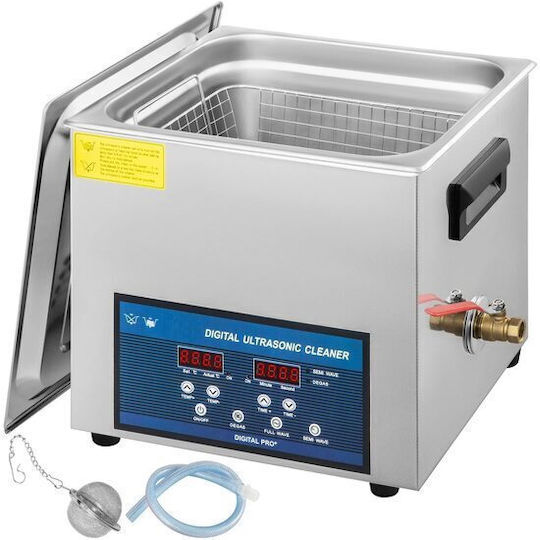 Καθαριστής Υπερήχων 10lt Inox με Ψηφιακό Χρονοδιακόπτη