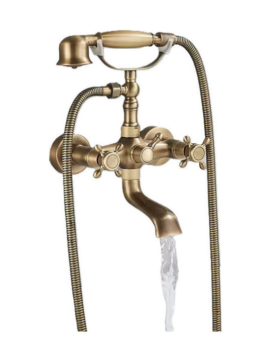 Baterie Cadă Retro Amestecare Set Complet Bronzată