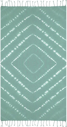 Aquablue Beach Towel Cotton Blue with Fringes 180x90cm