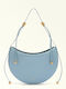 Leather Women's Light Blue Shoulder Bag