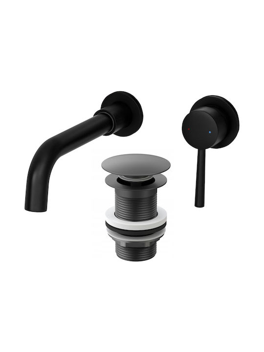 Granitan Set De Mixere Și Guriță Încorporate Pentru Lavabo Negru