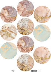 Reispapier Maja's Memories 30x42cm Geo Runde Se...