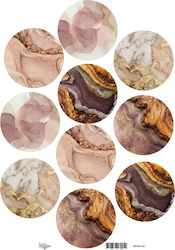 Reispapier Maja's Memories 30x42cm Geo Runde Se...