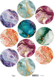 Reispapier Maja's Memories 30x42cm Geo Runde Se...