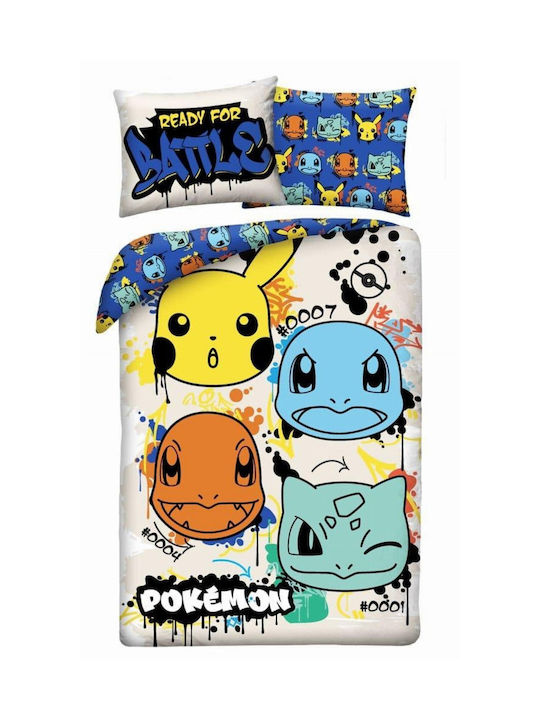 Halantex Pokemon Set Cearceaf Pentru Copii Simp...
