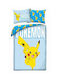 Halantex Pokemon Set Kinderbettbezüge Einzel mit Kissenbezug Mehrfarbig 140x200cm