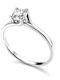 Paraxenies Women's Ring with Zircon made of Silver
