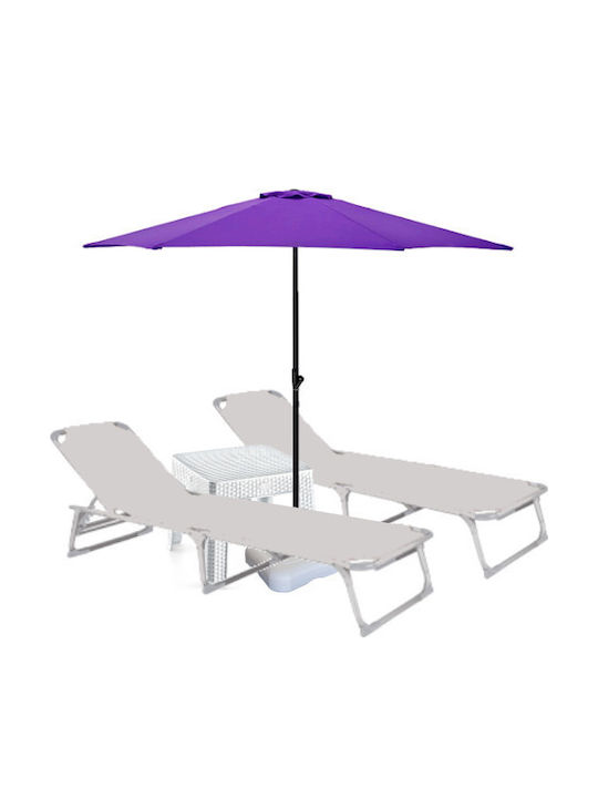 Șezlong Plastic Sun Gri 2 Buc 188x56 cm