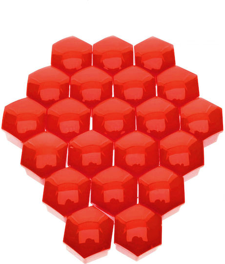 Extremo Tuning 19 Mm Red Bolt Caps 20 Pcs Installation Set