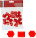 Extremo Tuning 19 Mm Red Bolt Caps 20 Pcs Installation Wheels