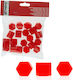 Extremo Tuning 17 Mm Red Bolt Caps 20 Pcs Easy Installation