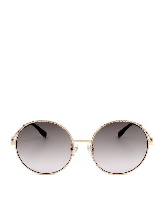 Trussardi Woman Sunglasses with Gold Frame and Gray Lens STR400F 300X