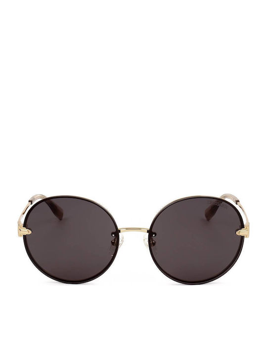 Women's Sunglasses with Gold Frame and Gray Lens