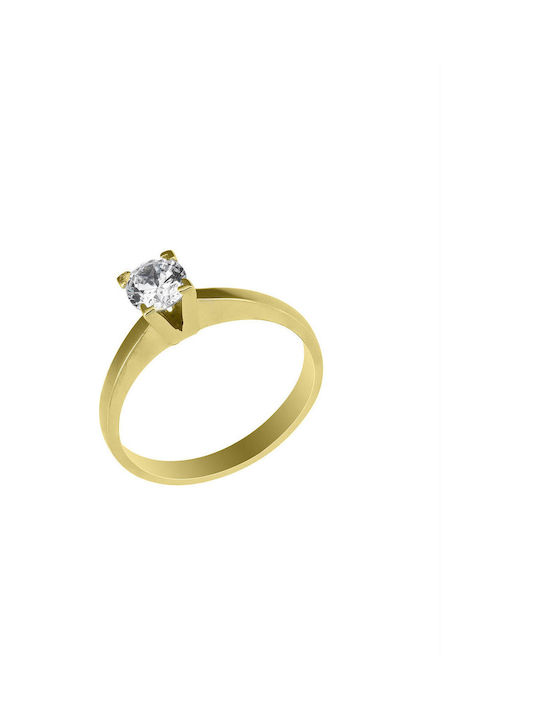 Kontopoulos Single Stone Ring From 18K Gold With Diamond