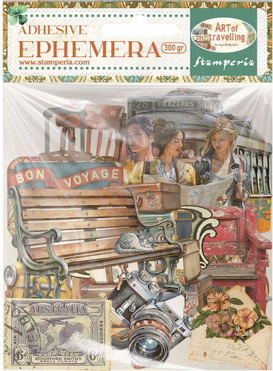 Самозалепващи Die Cuts-ephemera Stamperia Art Пътуване