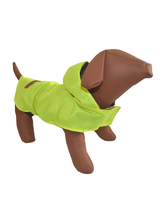 Woofmoda Dog Coat Waterproof Hooded Yellow Medium With Back Length 33 cm