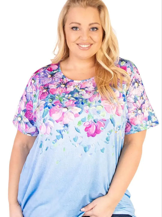 Γυναικεία Μπλούζα Floral Βιολετι