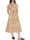 Summer Midi Shirt Dress Taupe