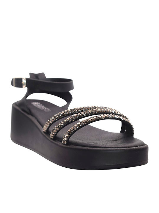 Leder Flache Damen Sandalen Silber