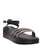 Leder Flache Damen Sandalen Silber
