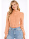 Long Sleeve Women's Shirt Orange SL-3952T-26SH-ORANGE