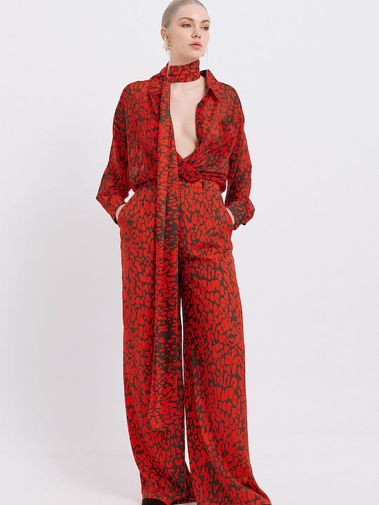 Dolce Domenica Women's Satin Pantaloons Red