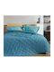 Nef-Nef Homeware Nef-Nef Homeware Tagesdecken Halbdoppel Petrol Blau 180x240cm