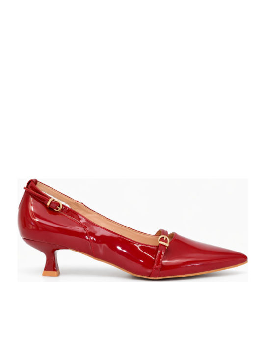 Heels with Thin Low Heel Burgundy SE-EL-827-26HH-MPORN