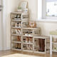 Songmics Plastic Storage Box for Shoes / Clothes in Beige Color 10 Pieces
