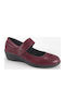 Leather Women's Ballerina Shoes in Burgundy Colour