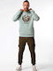 Sweatshirt With Sage Hood H0080F