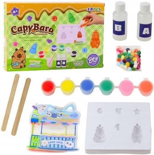 Creative Set Making Diy Gel Figures Capybara 18 Pcs