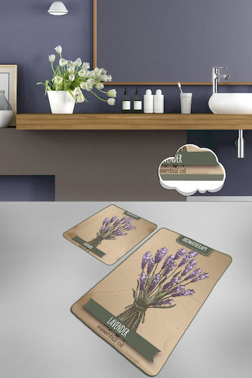 Lenjerii Deosebite Αντιολισθητικό Σετ Πατάκια Μπάνιου Lavender 2τμχ
