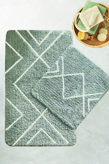 Lenjerii Deosebite Set Cotton Bath Mats Longan Gray 2 Pieces