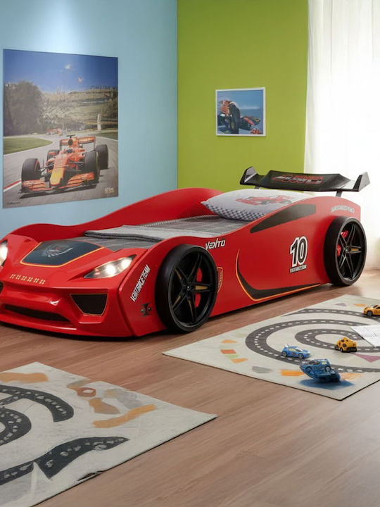 Kinderbett Auto Einzel Rot