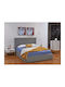 Bedroom Furniture Set White with Mattress 160x200cm