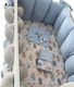 Catriss Crib Bumper Braided Inside Light Blue