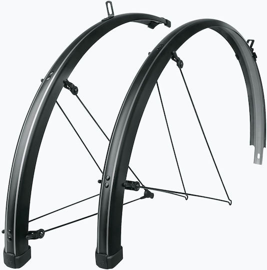 Sks Bluemels Streifen Fahrrad-Schutzbleche Satz Schwarz Größe 28" 45 Mm