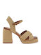 Damen Sandalen Beige